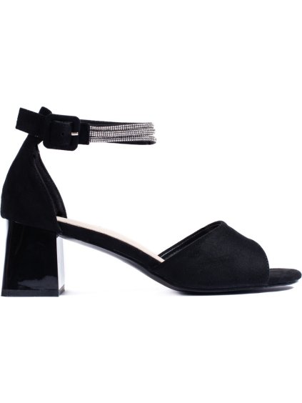 Černé sandály na sloupku