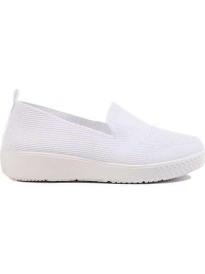 BÍLÉ NAZOUVACÍ TENISKY SLIP-ON