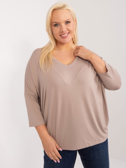 Béžová volná halenka (Velikost ONE SIZE)