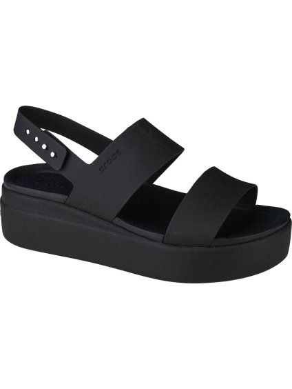 Černé sandály Crocs Brooklyn Low Wedge (Velikost 37)