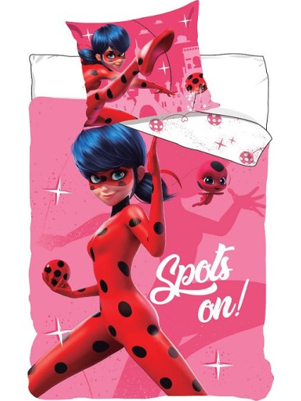 Růžové dívčí povlečení Miraculous (Velikost ONE SIZE)