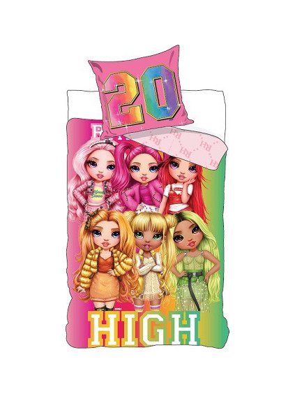 Dívčí barevné povlečení Rainbow High (Velikost ONE SIZE)