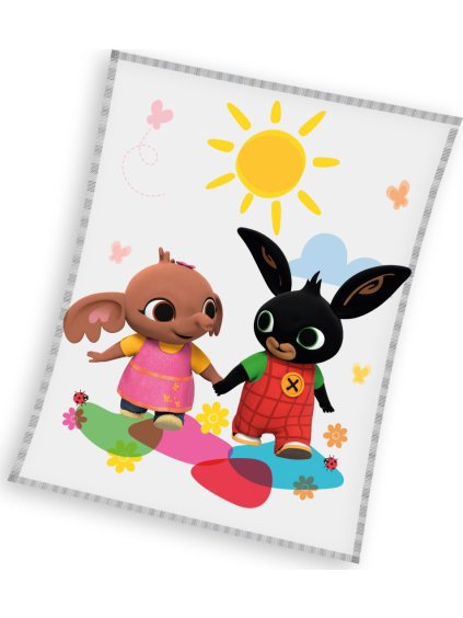 Dětská barevná fleecová deka Bing