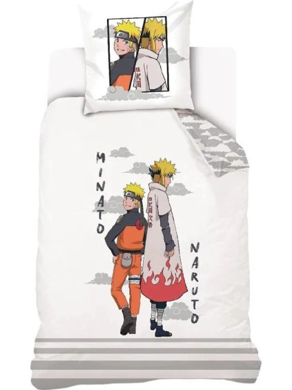Bílé chlapecké povlečení Naruto Shippuden