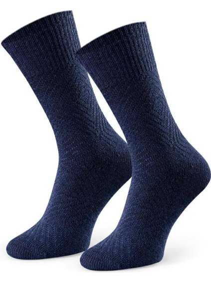 Tmavě modré pánské vysoké ponožky