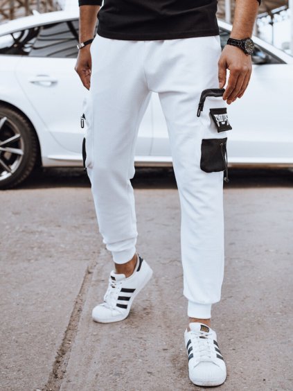 Bílé cargo tepláky