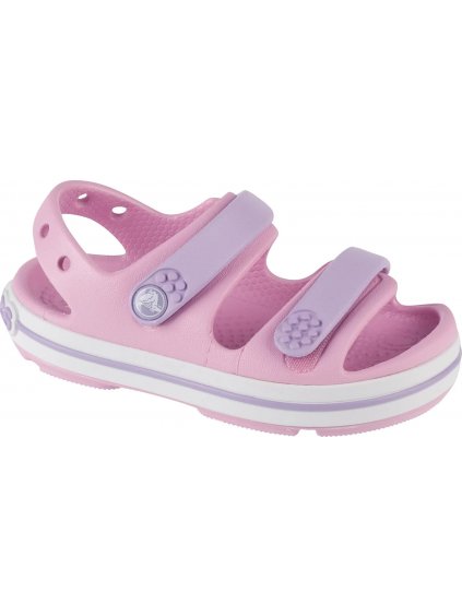 SVĚTLE RŮŽOVÉ DÍVČÍ SANDÁLY CROCS CROCBAND CRUISER SANDAL T