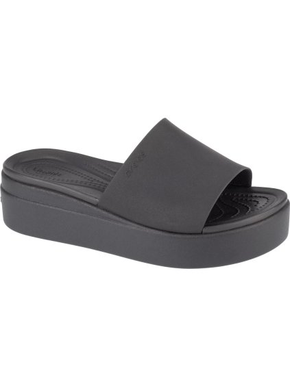 Černé nazouváky na platformě Crocs Brooklyn Platform Slide