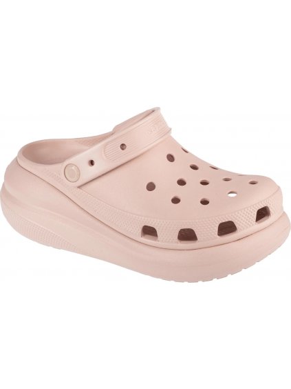 SVĚTLE RŮŽOVÉ NAZOUVÁKY NA PLATFORMĚ CROCS CLASSIC CRUSH CLOG