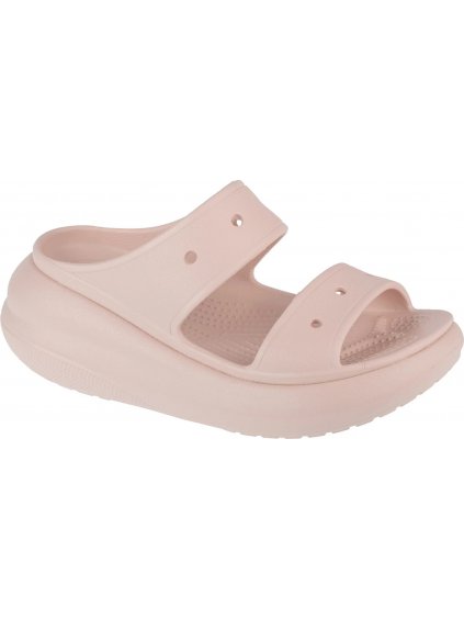 SVĚTLE RŮŽOVÉ NAZOUVÁKY NA PLATFORMĚ CROCS CLASSIC CRUSH SANDAL