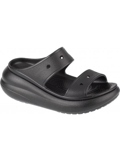 ČERNÉ STYLOVÉ NAZOUVÁKY NA PLATFORMĚ CROCS CLASSIC CRUSH SANDAL