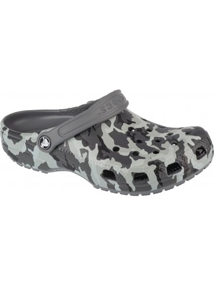 ŠEDÉ MASKÁČOVÉ CHLAPECKÉ NAZOUVÁKY CROCS CLASSIC SPRAY CAMO KIDS CLOG