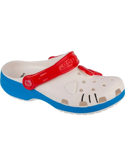 Bílé dívčí nazouváky Crocs Classic Hello Kitty Iam Kids Clog