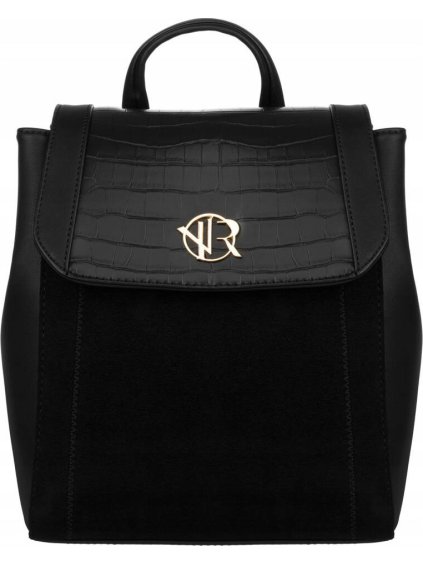 Rovicky Černý batoh s klopou ze zvířecího motivu (Velikost ONE SIZE)