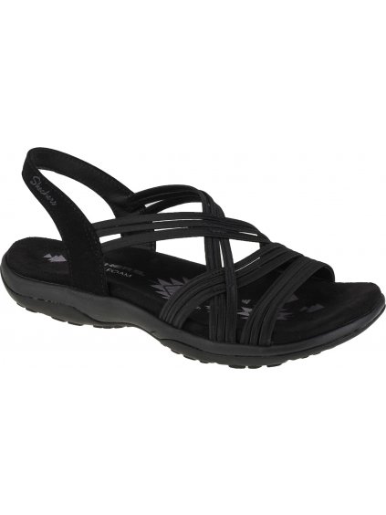 ČERNÉ DÁMSKÉ SANDÁLY SKECHERS REGGAE SLIM SIMPLY STRETCH SANDALS