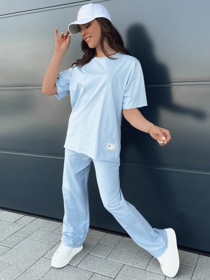 Světle modrá souprava trička a tepláků BLISES (Velikost S)