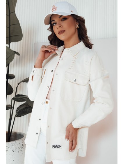 Smetanová košilová jarní bunda AZZALA