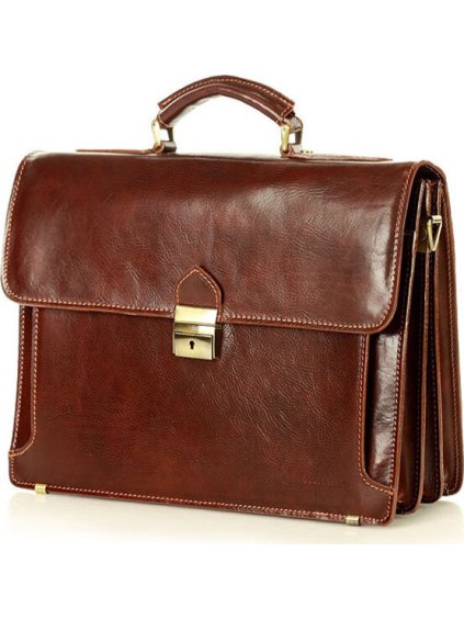 MARCO MAZZINI aktovka ROBERTO - classic hnědá