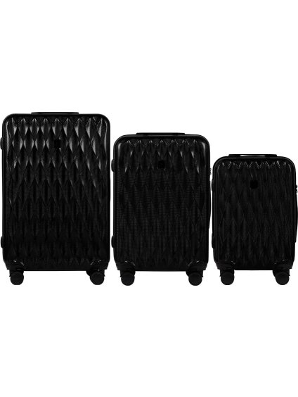 Černá sada cestovních kufrů GOLDEN EAGLE