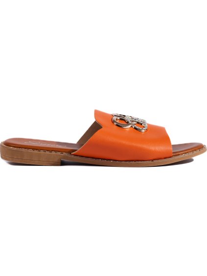 Oranžové Stylové dámské nazouváky