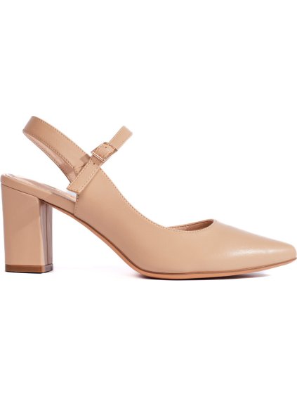 Béžové stylové lodičky Sergio Leone