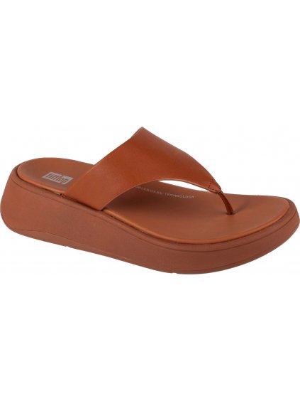 KARAMELOVĚ HNĚDÉ DÁMSKÉ KOŽENÉ ŽABKY FITFLOP F-MODE