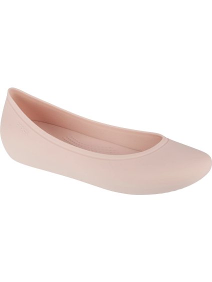 Pudrové dámské baleríny Crocs Brooklyn Flat W (Velikost 37)