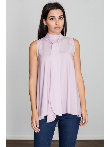 (Vel. L/XL) Elegantní růžová blůzka bez rukávů
