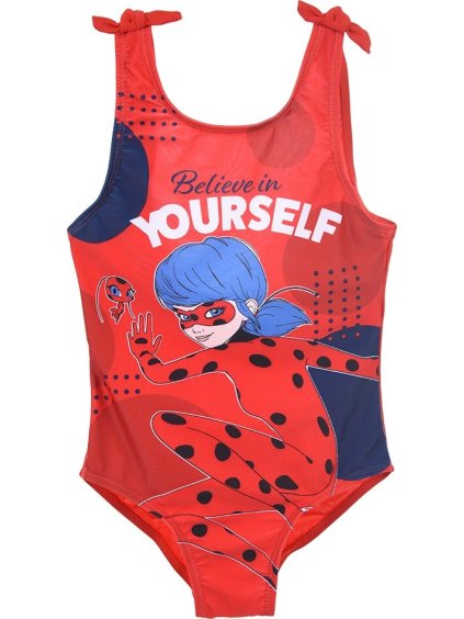 Červené jednodílné plavky Miraculous