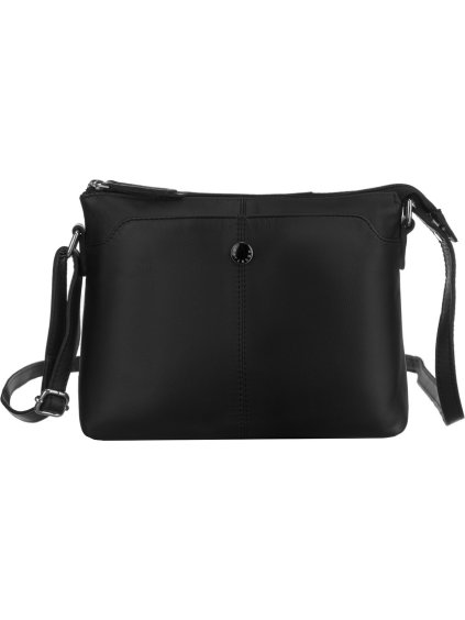 Peterson Černá kožená messenger kabelka