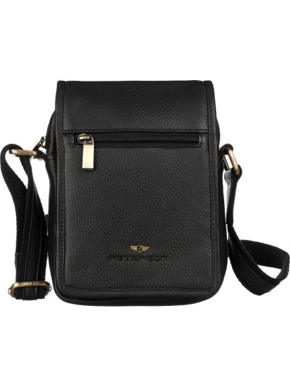 Peterson Černá kožená taška přes rameno