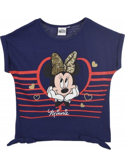 Tmavě modré dívčí tričko Minnie Mouse Disney (Velikost 116)