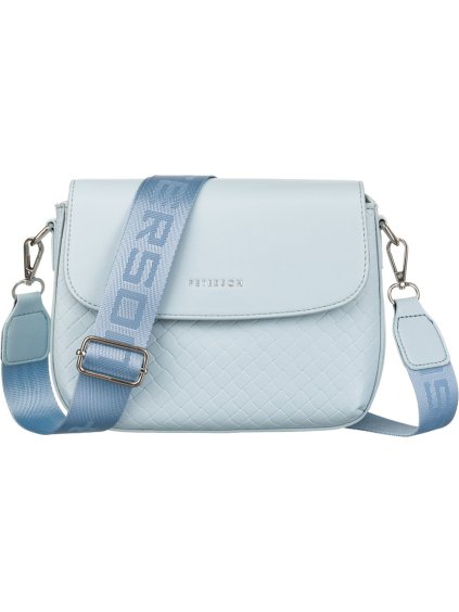Peterson světle modrá vzorovaná crossbody kabelka