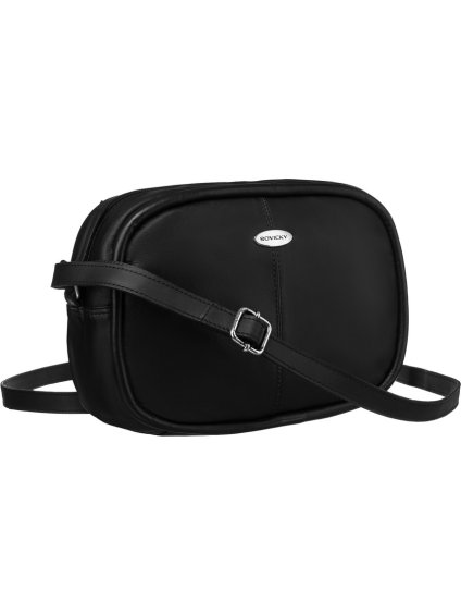 Rovicky černá kožená malá crossbody kabelka