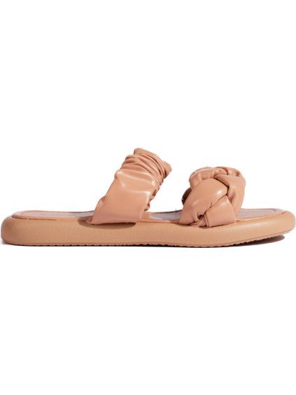 Stylové béžové ploché dámské pantofle