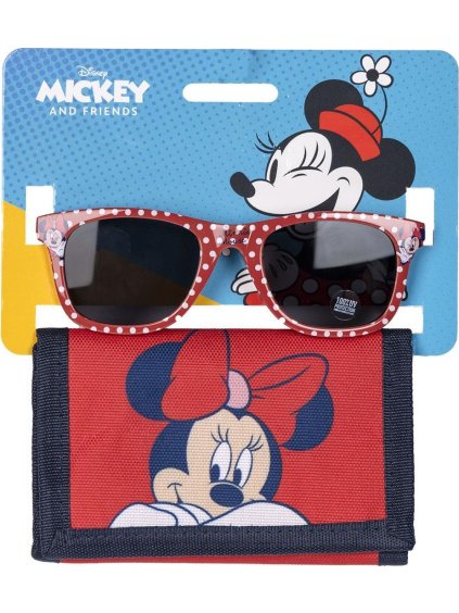 Set dívčích slunečních brýlí a peněženky Disney Minnie (Velikost ONE SIZE)