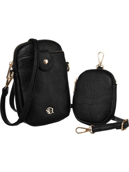 Rovicky Černá peněženka s odnímatelným popruhem a kapsou V277