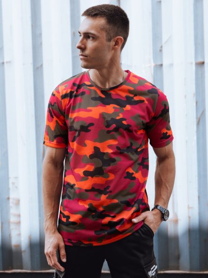 Oranžové pánské maskáčové tričko