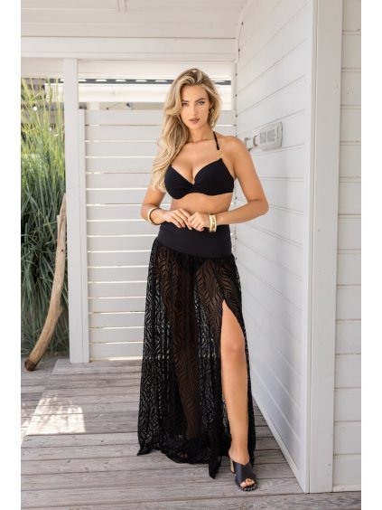 Černá plážová sukně/šaty Ibiza 2