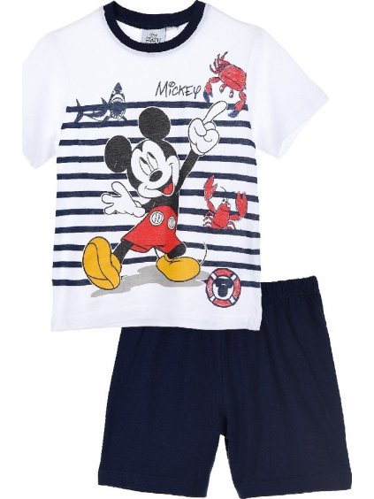 Mickey Mouse modro-bílé chlapecké pyžamo