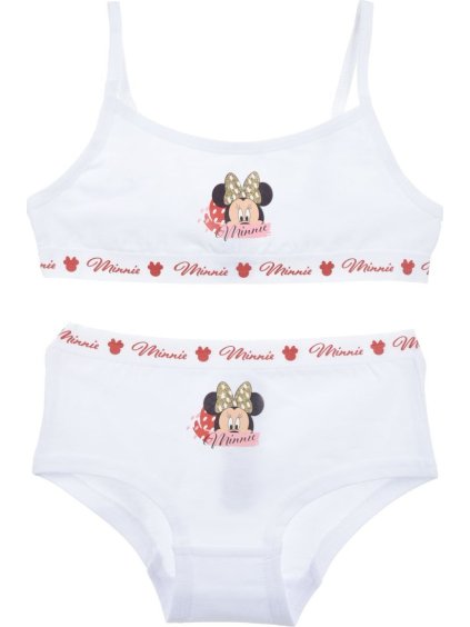 Bílý set spodního prádla Minnie Mouse