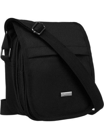 Peterson černá taška přes rameno s klopu