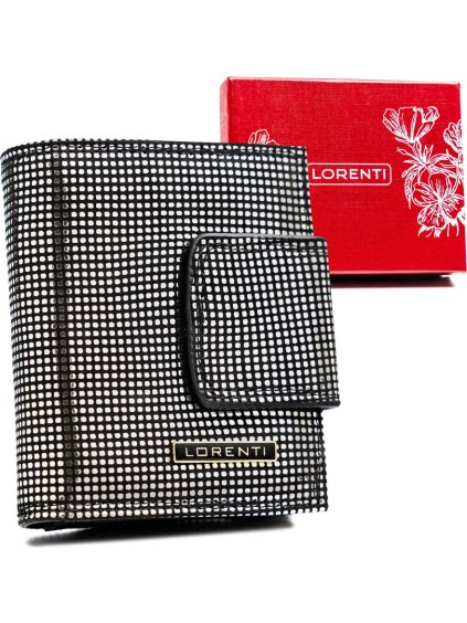 Lorenti Černá vzorovaná kožená peněženka S282