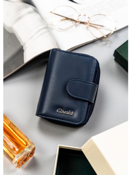 4U Cavaldi Tmavě modrá malá peněženka M770