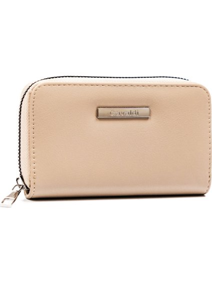 4U Cavaldi Béžová koženková peněženka M768