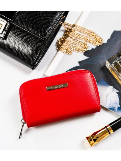 4U Cavaldi Červená koženková peněženka M765