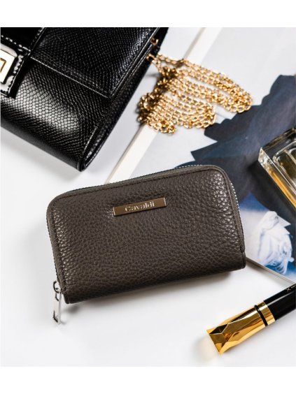 4U Cavaldi tmavě šedá peněženka s texturou M782