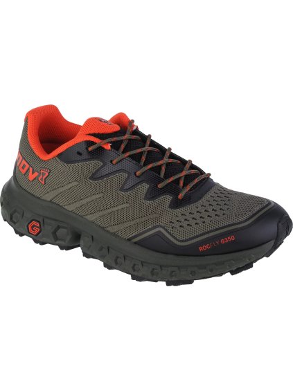 Khaki pánské trailové boty Inov-8 RocFly G 350 (Velikost 41,5)