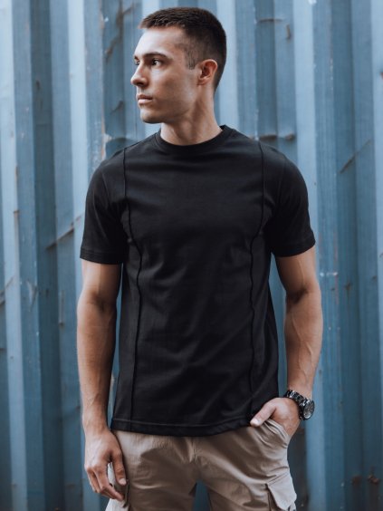 Černé pánské basic tričko