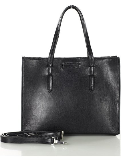 MARCO MAZZINI Černá dámská elegantní shopper kabelka